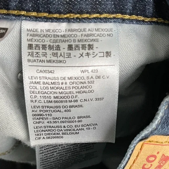 Levis Jeans Men 38x31 Blue Pants 559 Relaxed Straight Baggy Dark Denim Tag 38x32 - Picture 7 of 16